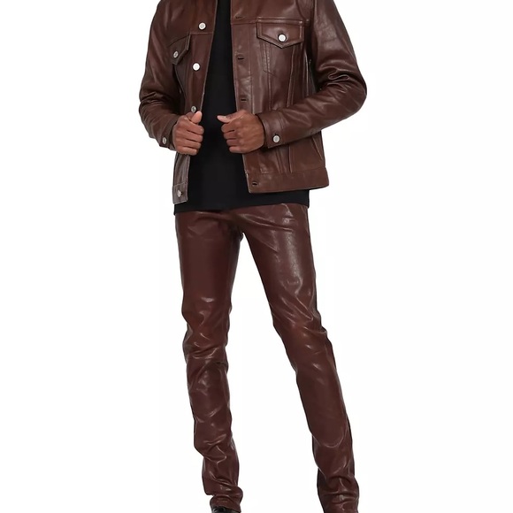 Purple Brand Leather Slim-Fit PantsRetail For $1200 new with defect